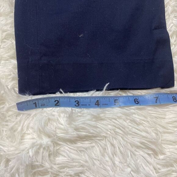 Talbots Pants Size 10 Petite Navy Blue Perfect Skimmer Cropped Capri Flat Front - Picture 7 of 11